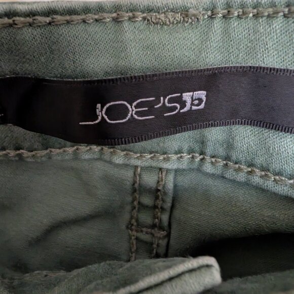 Joe's Jeans Rocker Skinny Mid-Rise Eucalyptus Green Zip Pockets Size 29 EUC - Picture 6 of 9